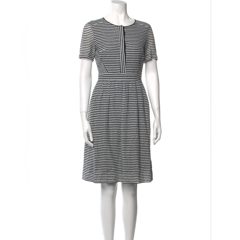 Burberry Brit Black & White Striped Midi Dress